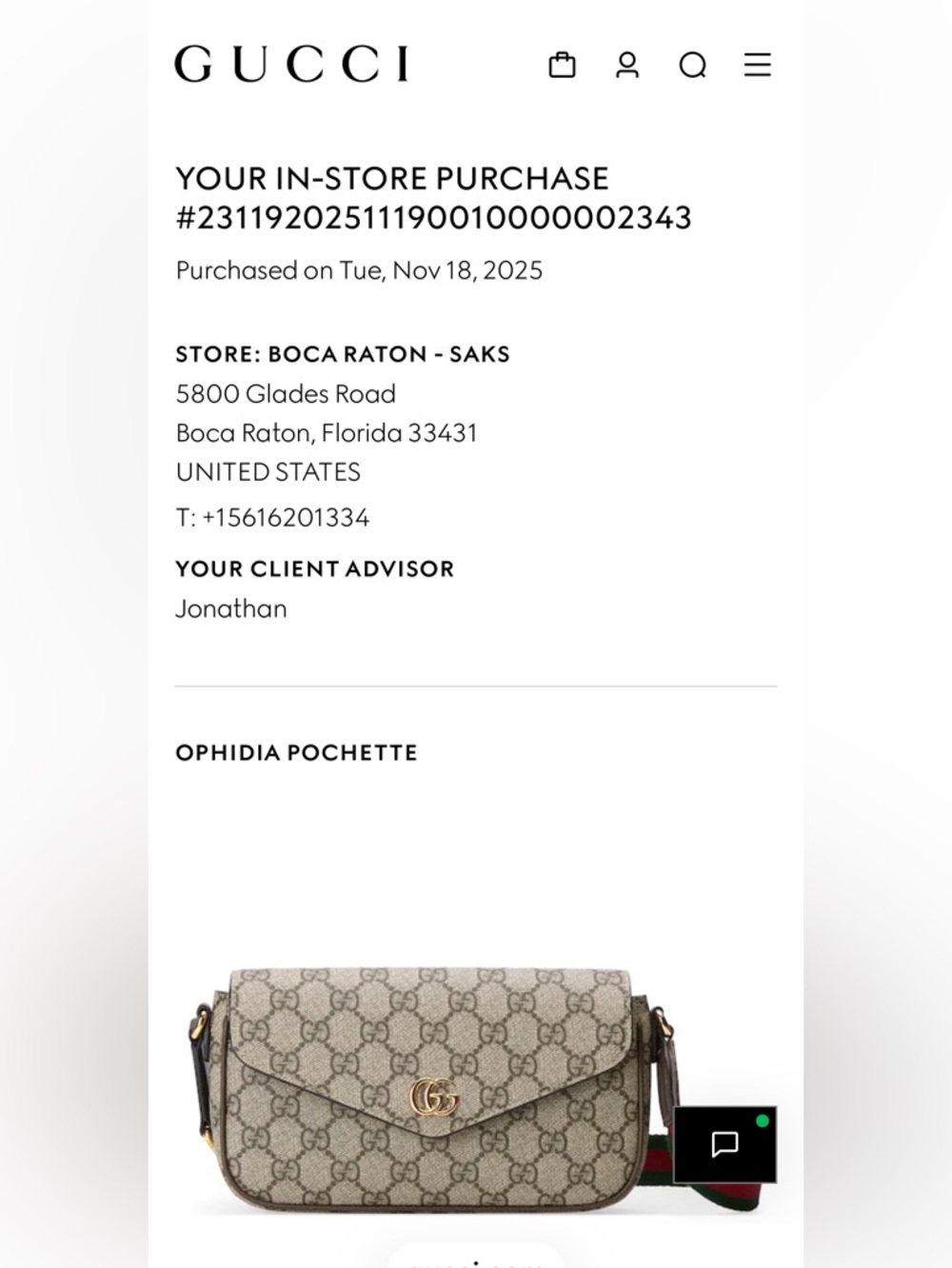 NEW! Authentic Gucci Ophidia Pochette - Picture 13 of 13